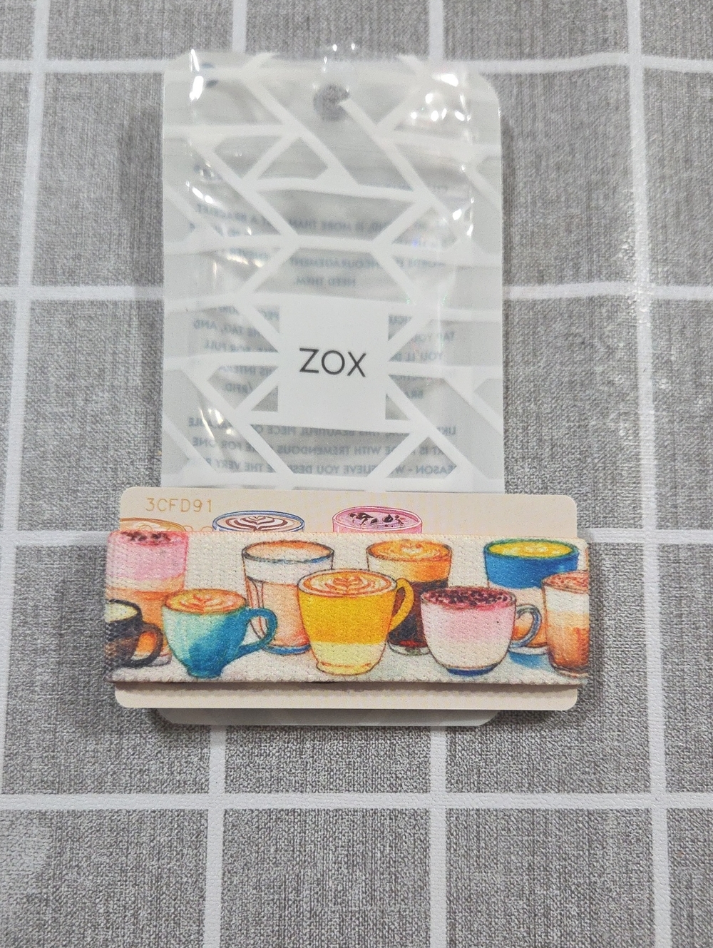ZOX Multicolor Coffee Cups Interactive Message Bracelet